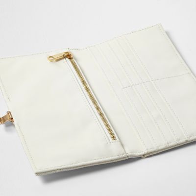 Gold folded clip top purse
